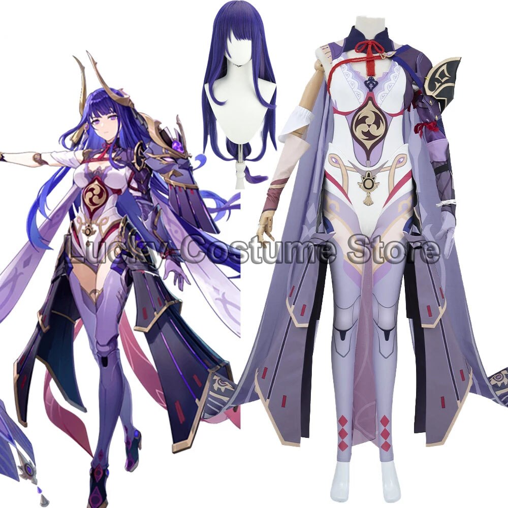 Genshin Impact Raiden Shogun ڽ ְ  Ʈ ڽƬ Baal Cosplay ҷ Ǯ Ʈ Beelzebul Outfits   